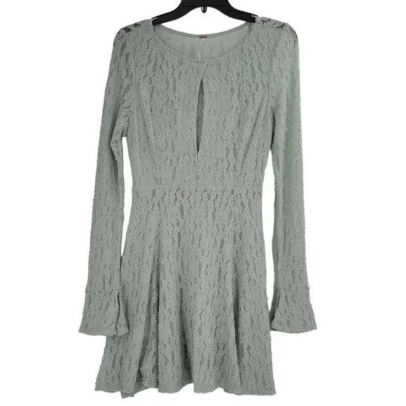 Free People Mint Full Lace Mini Dress - Picture 1 of 8